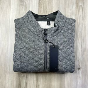 Greyson Wyanet 1/4 Zip Jacket Men’s XL Heathered Grey Waffle Fabric Golf NEW